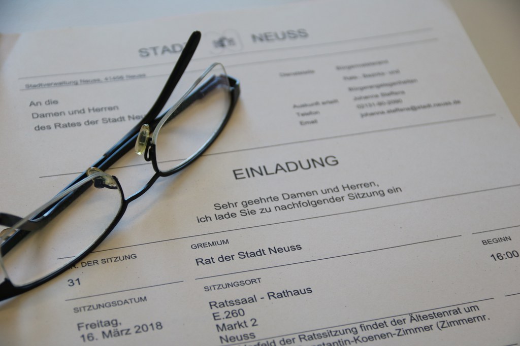 Ratssitzung vom 16. März 2018