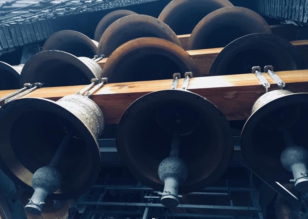 Das neue Glockenspiel im Turm der Parkabtei in Leuven.
