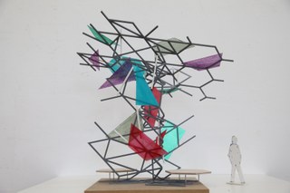Paul Schwer, Shining Shelter, 2016, Lichtskulptur im Außenraum für das Clemens Sels Museum Neuss (Modell) (Foto: Paul Schwer © VG Bild-Kunst, Bonn 2016).