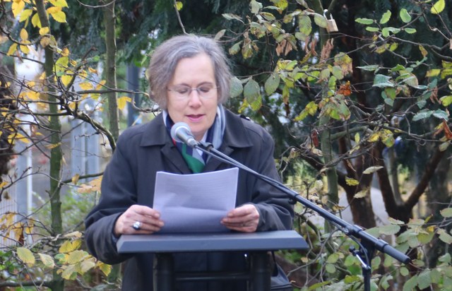 Gaby Glassman-Simons erinnerte an das Schicksal ihrer Familie.