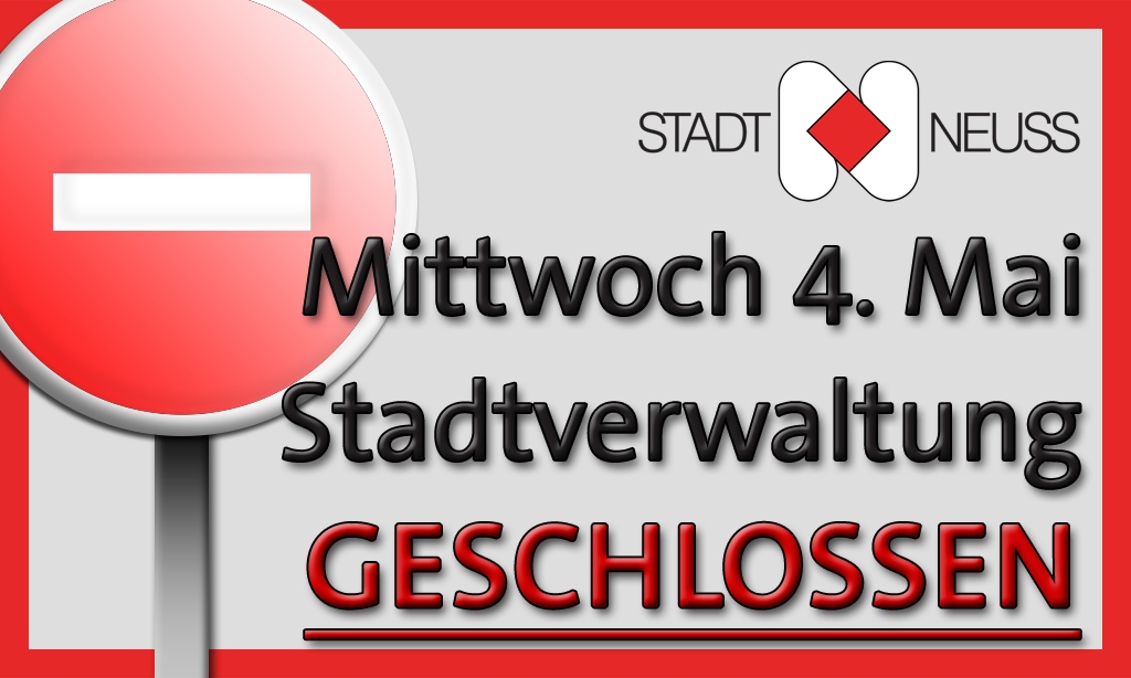 Stadtverwaltung geschlossen