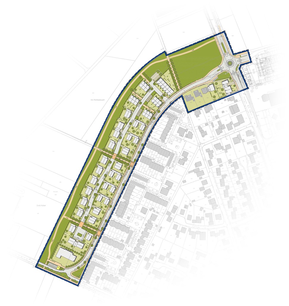 Neuss entwickelt 2023 – Schluchenhausstraße #1 Entwurf des neuen Quartiers Schluchenhausstraße.